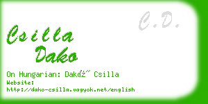 csilla dako business card